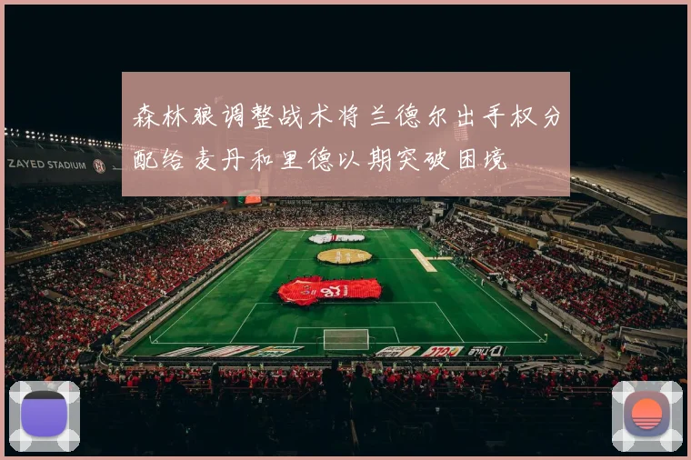 森林狼调整战术将兰德尔出手权分配给麦丹和里德以期突破困境